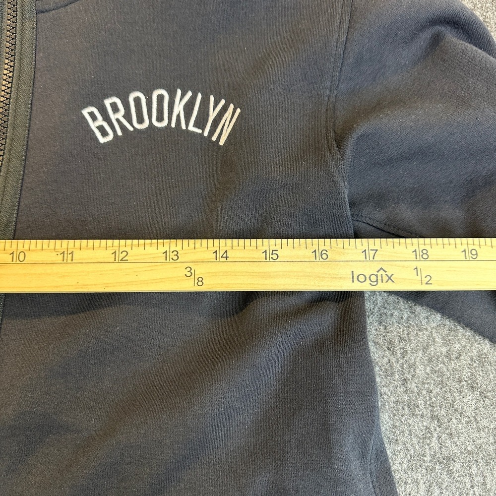 Nike Boys Brooklyn Nets NBA Showtime Full Zip Hoodie Black Medium 10-12 Dri-FIT - Picture 9 of 16